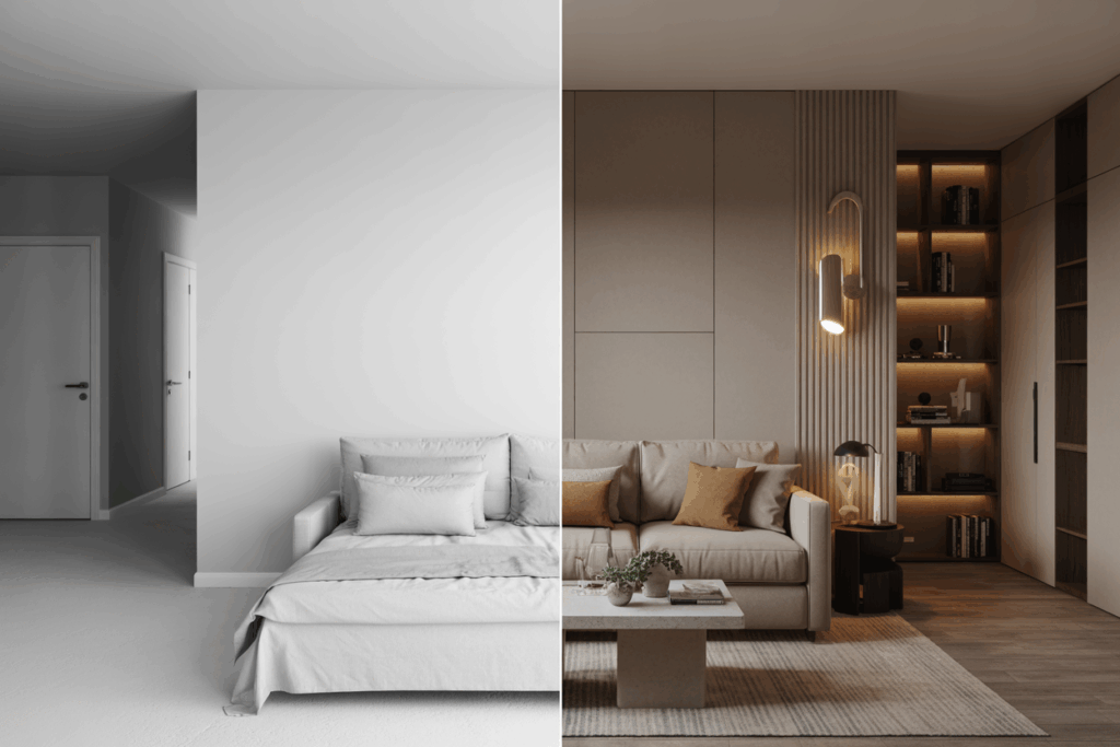 a split screen interior design concept o hslv1938qkmjbdgfwkkamw 3ekp 6ctrmdpjcipqfnng